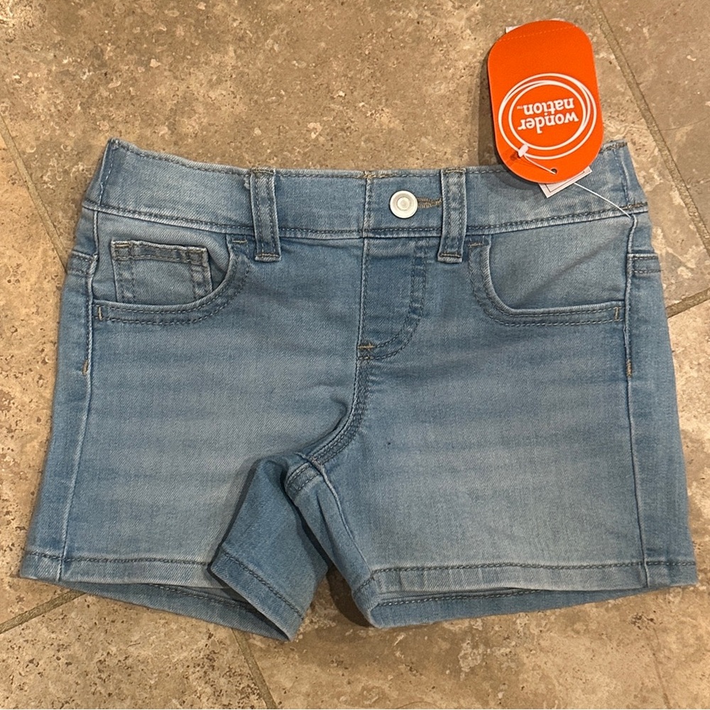 Wonder Nation Girls Light Blue Denim Shorts